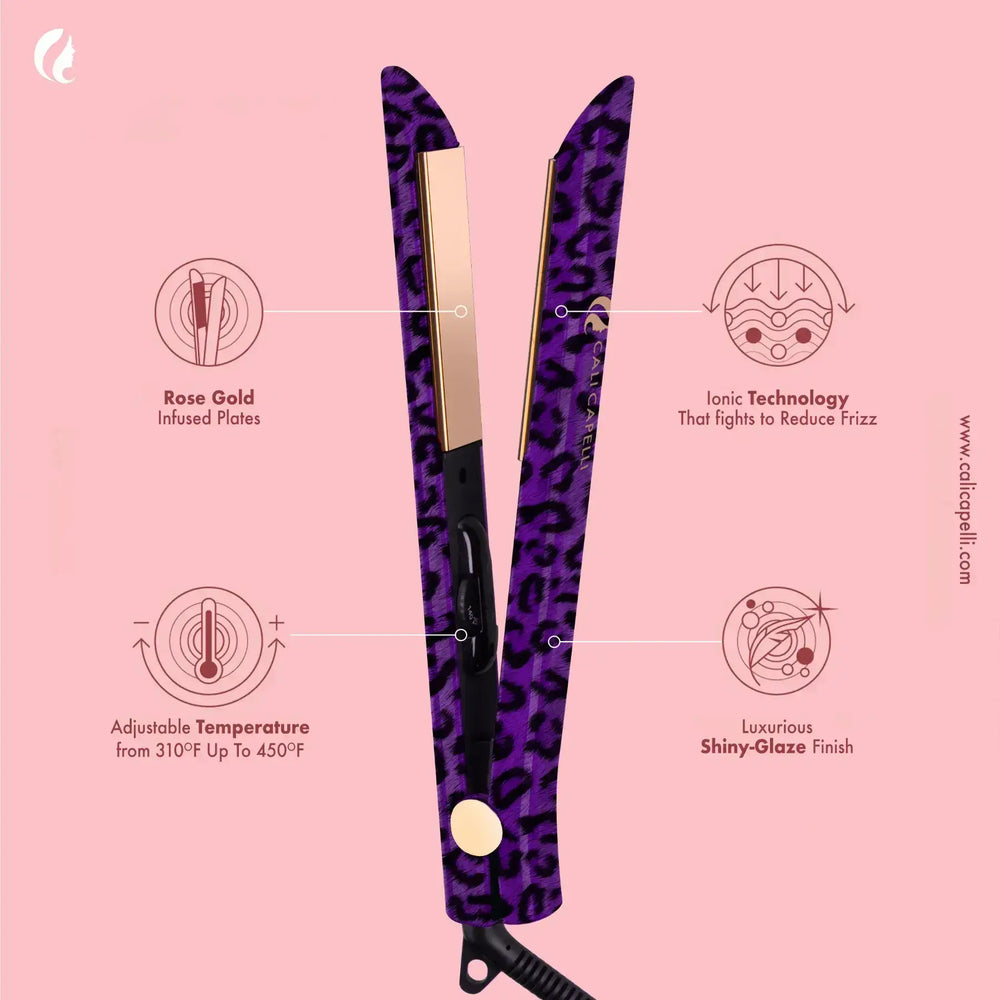 Limited Edition: Pro 1″ Titanium Hair Straightener - Leopard
