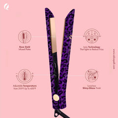 Limited Edition: Pro 1″ Titanium Hair Straightener - Leopard