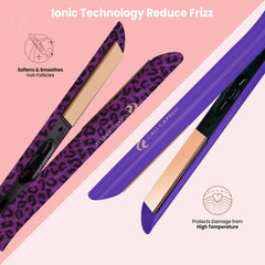 Limited Edition: Pro 1″ Titanium Hair Straightener - Leopard