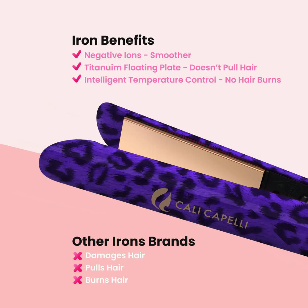 Limited Edition: Pro 1″ Titanium Hair Straightener - Leopard