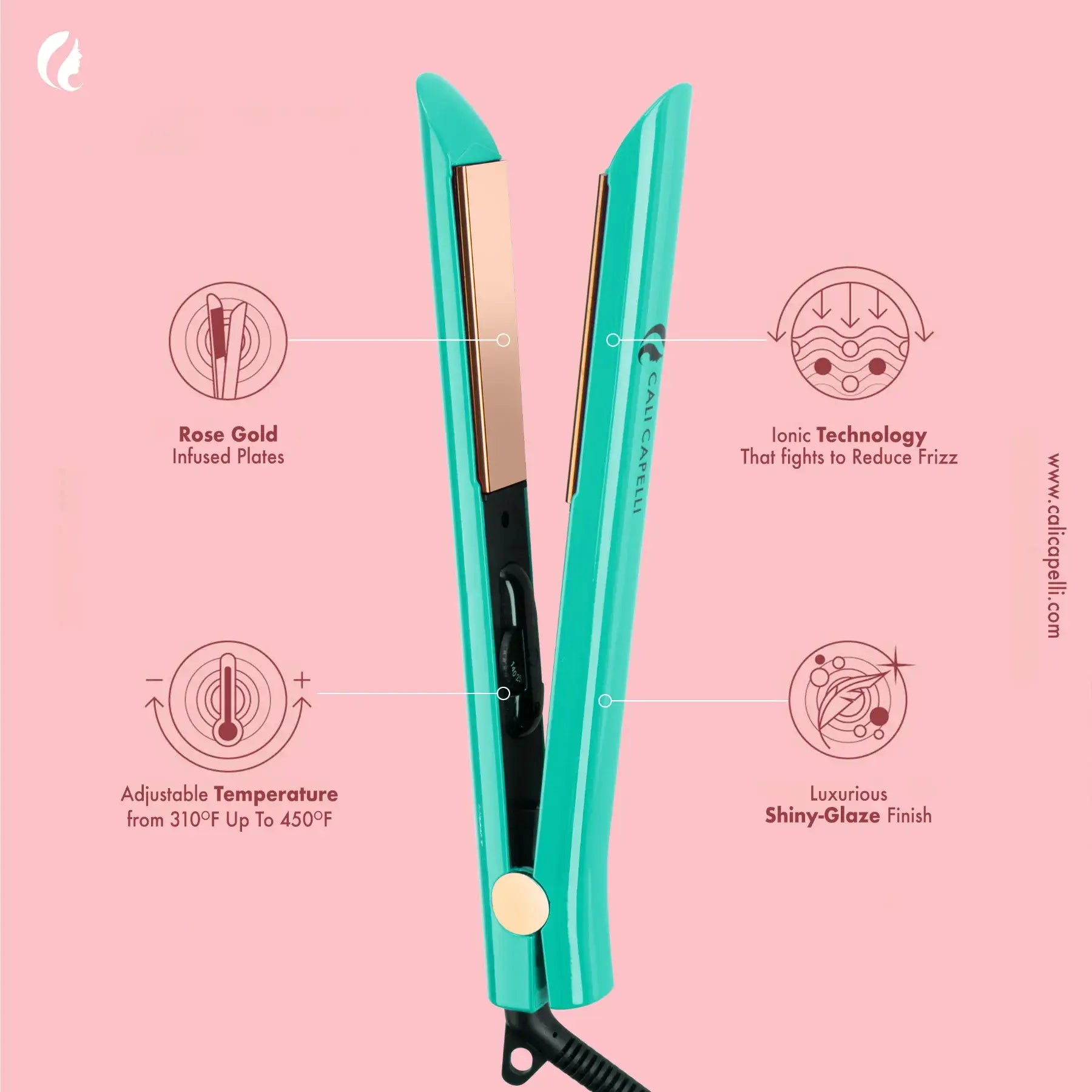 Pro-Series 1″ Titanium Hair Straightener - Mint