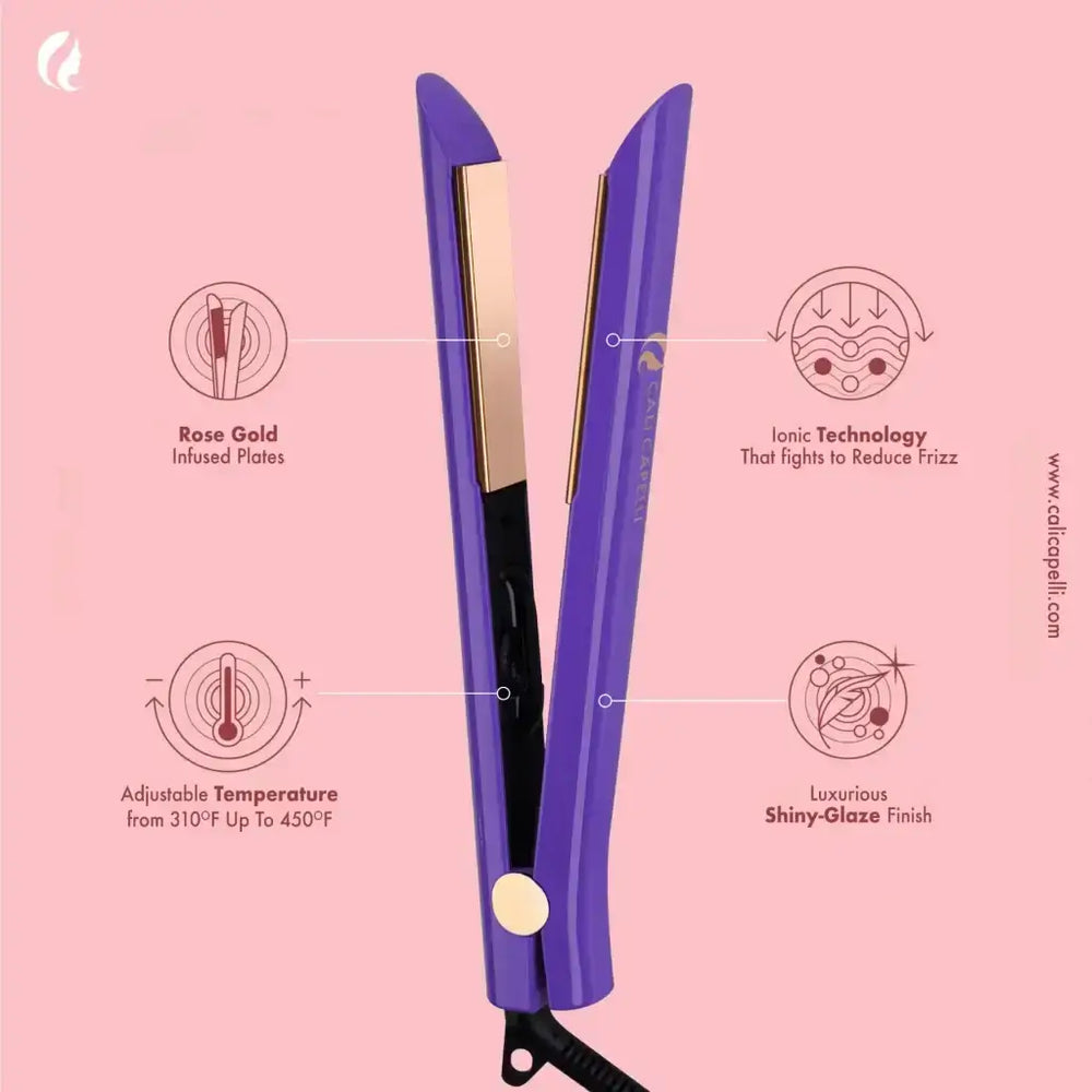 Pro-Series 1″ Titanium Hair Straightener - Purple